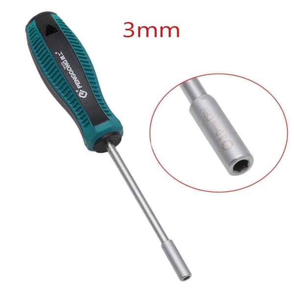 Metallic Anti-Slip Handle Tool Wrench Nut Driver Socket Screwdriver Matches the image 12mm Matches the image 12mm