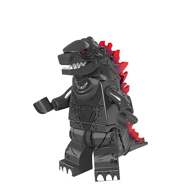8 kpl Mini Godzilla -sarjan rakennuspalikkahahmoleluja Mekaaninen jäälaava Godzilla