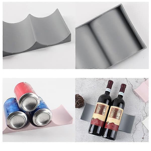Wine rack stackable bottle rack countertop beverage bottle storage wine bottle can storage device for desktop refrigerator ivory ivory