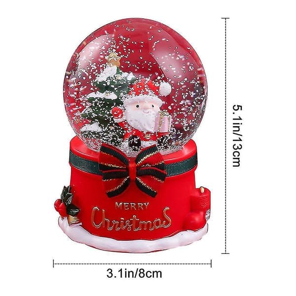 Julig snöglob med kristallkula