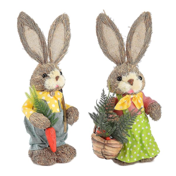 Easter Bunny Doll Ornament Hanging Easter Bunny Fabric Handmade Hare Gift (35CM)