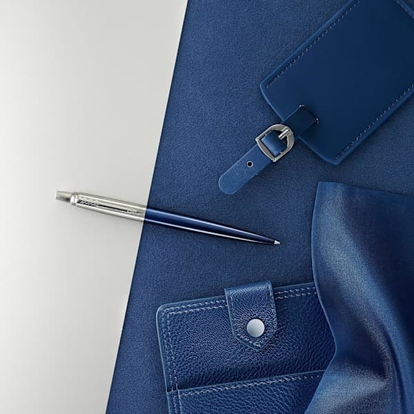 Kuglepen | med kromdetaljer | Medium spids sort blæk Royal Royal blue Royal blue