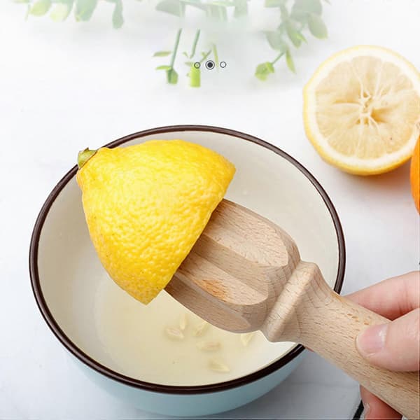 2X Beech Lemon Squeezer Manual Solid Wood Lemon Cone Press Orange Lemon Squeezer Lemon Juicer Tool