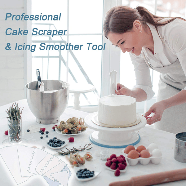 Kitchen Hero: Trapezoid Plastic Scraper, Versatile Dough and Bowl Scraper Set, Premium Food-Safe Plastic Multipurpose Food Scrapers For
