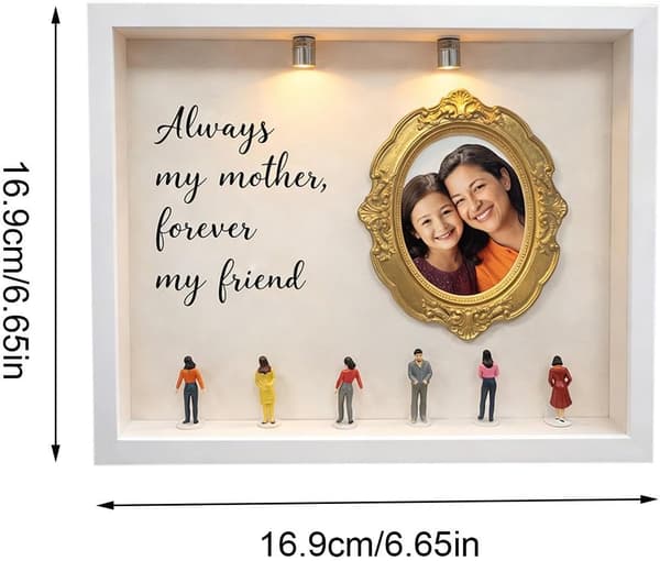 generisk DIY Mini-Museum med figurer og Erinnerungsrahmen blonde-stil - Spitzen-Stil