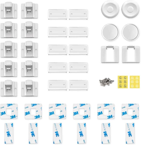 Barnsäkra Magnetiska Skåplås (10 Lås + 2 Nycklar)