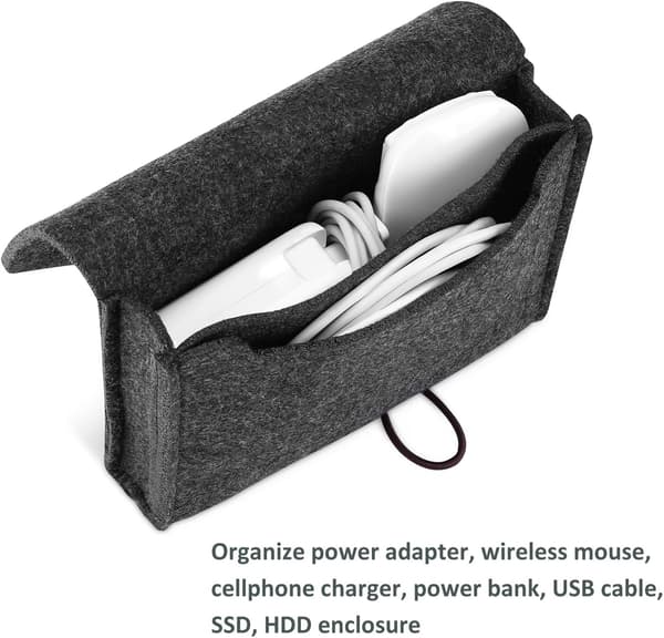 Organizer Bag for Mouse and Macbook Charger, Classic Felt