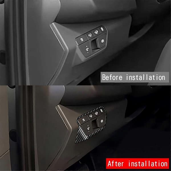 Knapppanel for justering av frontlykter for EV9 2023 2024 Multifunksjonsknapp Trimdekal Ikke