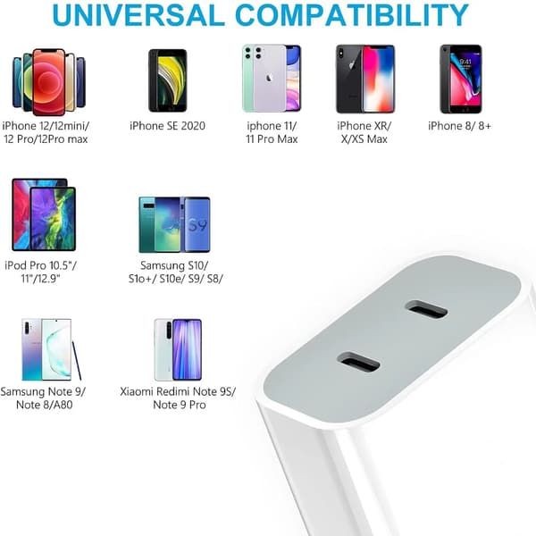 40W Dual PD Charger Fast Charging EU US Mobile Phone USB Cable For iPhone Data Cable Fast Charging 3.0 Wall Charger EU Plug EU Plug