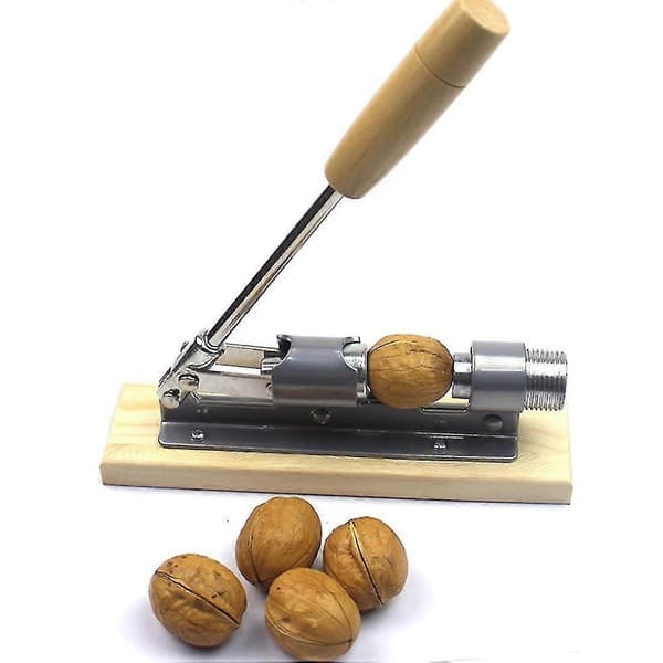 Heavy Duty Nutcracker Pecan Nutcracker Walnut Cracker Opener Tool Table Model Wood Base & Handle Adjustable Shelled Nutcracker D-2