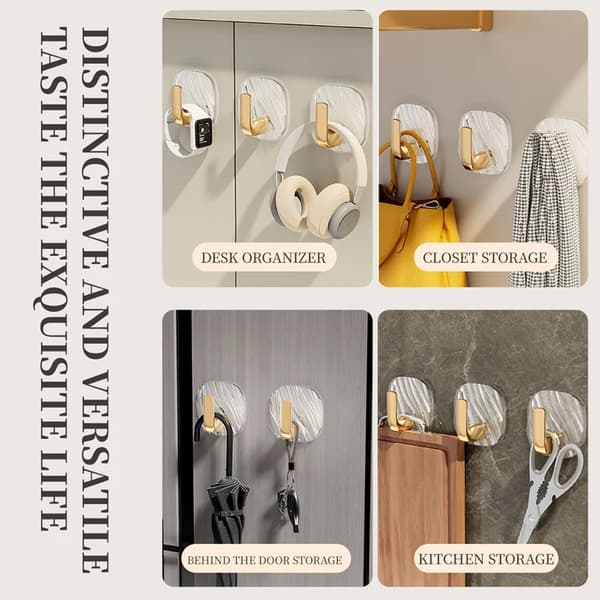 High-grade Platinum Hooks for Home Use Large Load-bearing Hanging Hooks for Bathroom Kitchen
