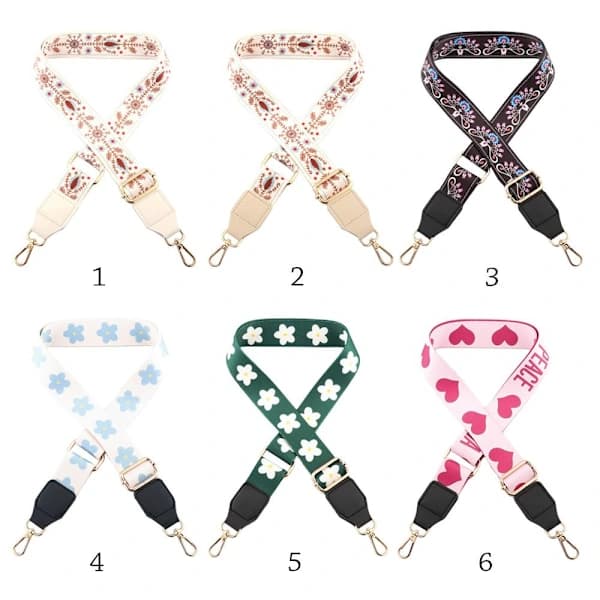 Bred skulderrem Crossbody justerbart bælte