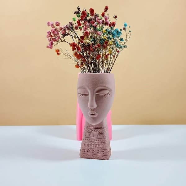 Kunstnerisk figur håndlavede silikoneforme silikonetekstur til blomstervase