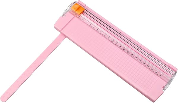 Mini A4-kutter, rosa, med sikkerhet, for standard papirkutting