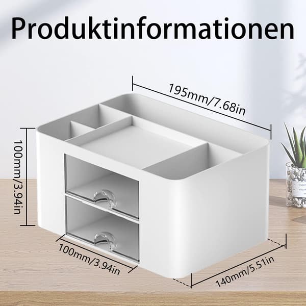 Skrivebordsorganisering Multifunksjonell Oppbevaring Pennholder Sminke Orga DXGHC