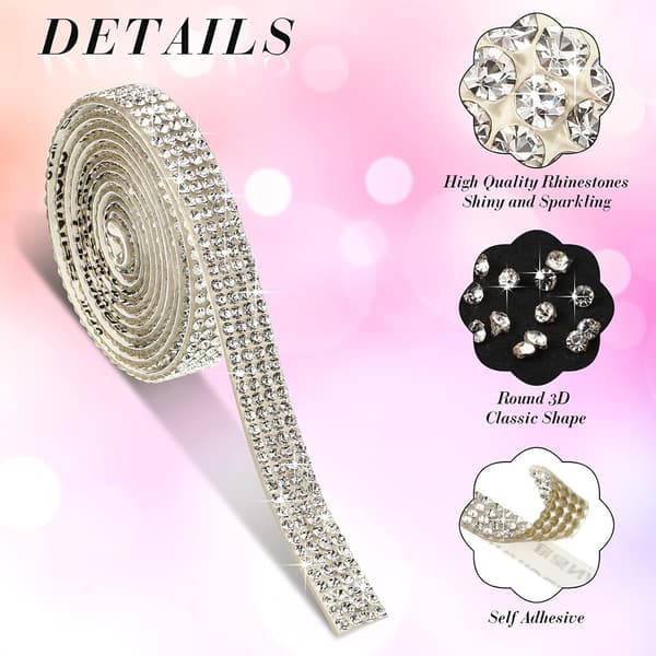 Krystall Rhinestone Diamantbånd Selvklebende Bånd Di