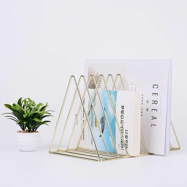 Triangular File Holder, Modern Desk Organizer, 2 pcs Magazine Holder, Desk File Sorter
