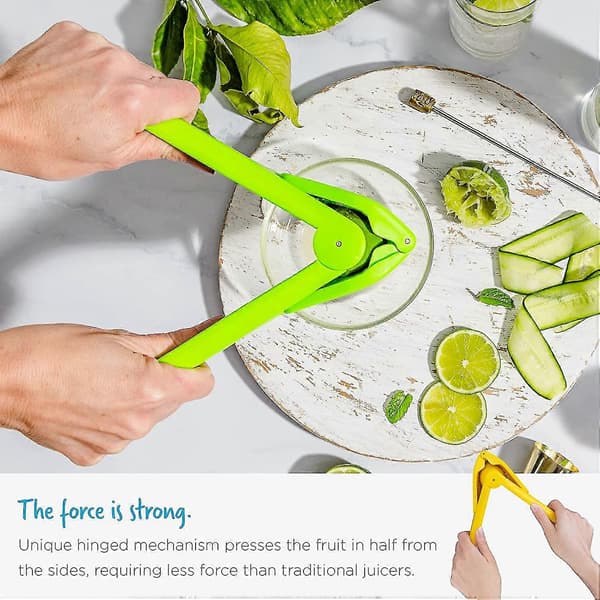 Lemon Squeezer, Easy-Press Manual Lemon Juicer, Citrus Juicer That Folds Flat, Lemon Squeezer With Sideways Twist