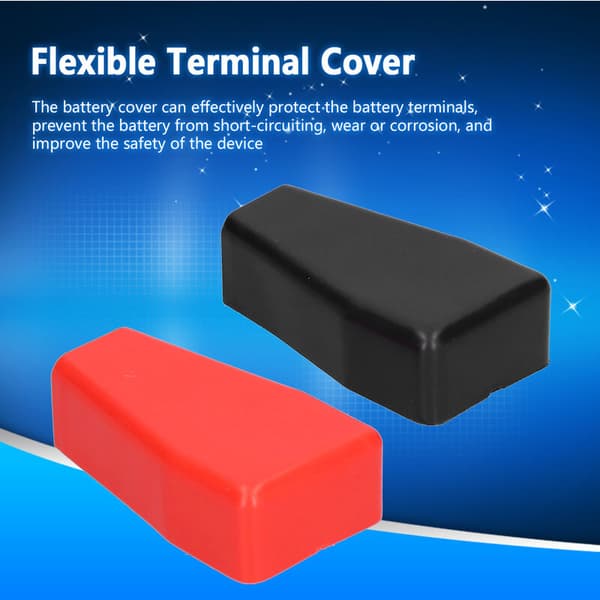 Sæt med 10 gummi batteripolbeskyttere, fleksibel beskyttelse til topcellepol
