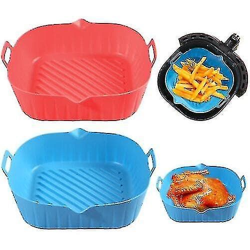 Airfryer Silicone Pot Baking Mold Oven Dish Non-stick Reusable.liners.microwave safe Blue