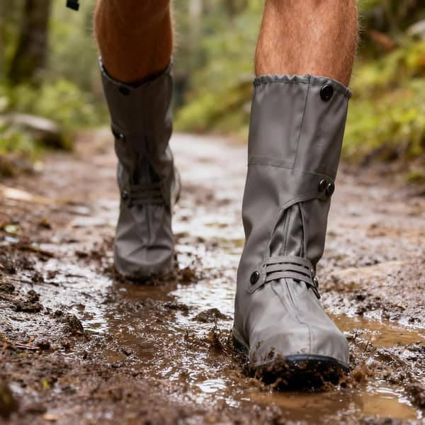 regntrekk til sko, silikon, elastisk, komfort, hele dagen grå stor Grau Large
