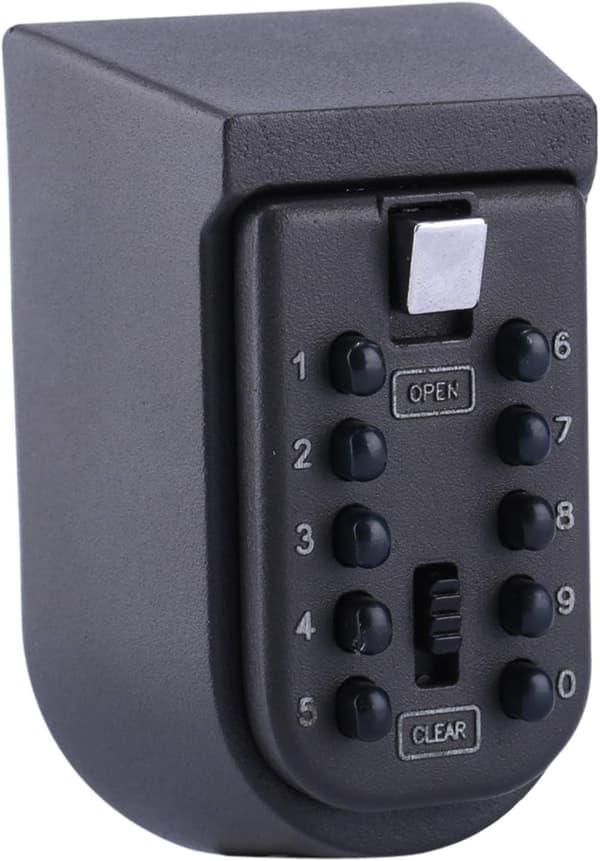 Key Cabinet Wall Mounted 10-Digit Push Button Combination Key Storage Security Lock Box for Indoor or Outdoor (Wall Mounted)
