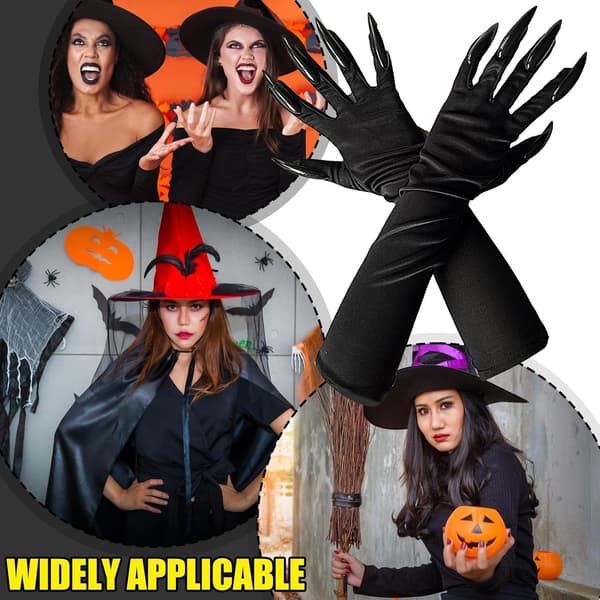 katteklør handsker kvinders karneval cosplay kostume-rekvisitter -