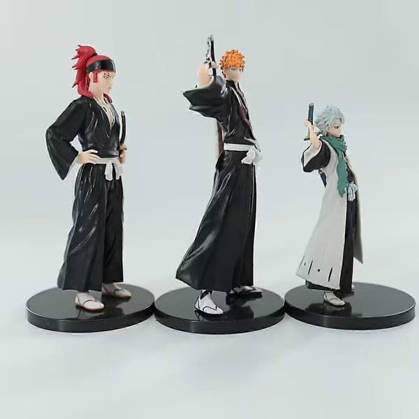 3 stk Bleach Ichigo Kurosaki, Toshiro Hitsugaya og Aizen actionfigurer - Gave til gutter