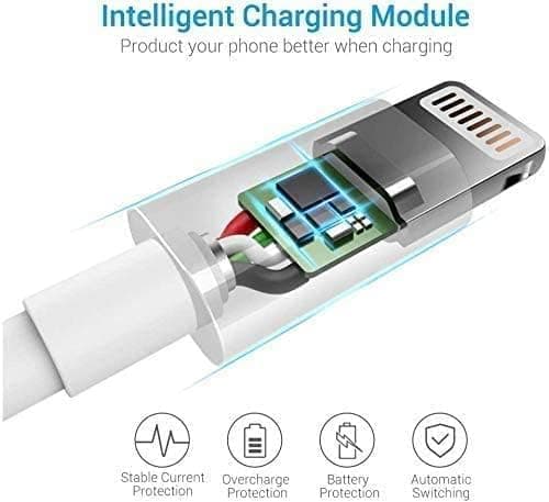 iPhone Oplader Lightning Kabel, 2-pak Apple MFi Certificeret USB iPhone Hurtigopladningskabel