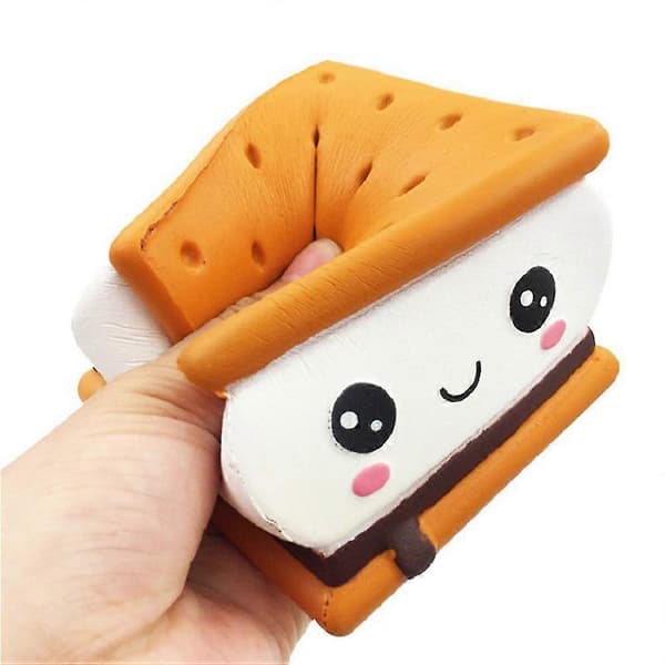 Choklad Sandwich Kex Squishy Leksak Långsamt Stigande Kläm Doftande Bröd Stressreducerande Presentleksaker