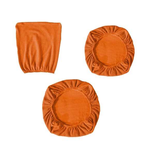 2 sæt Jacquard Kontorstolsbetræk Computerstolsbetræk Orange