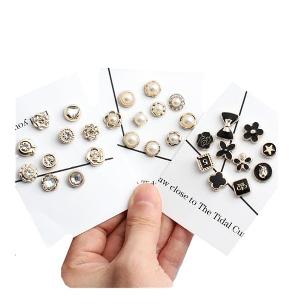 INF Brooch Buttons Brooch Pins 30-pack Model 1 Multicolored