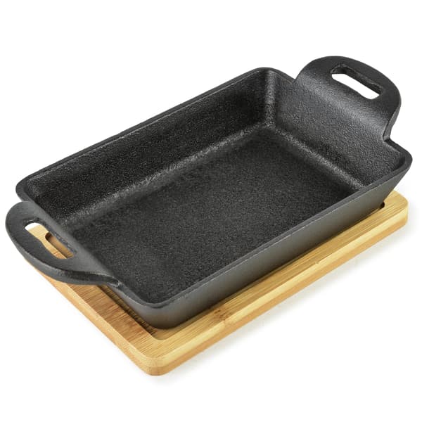 Støbejerns serveringsfad Allesken LUXE 19x11x3 cm Sort 280 ml