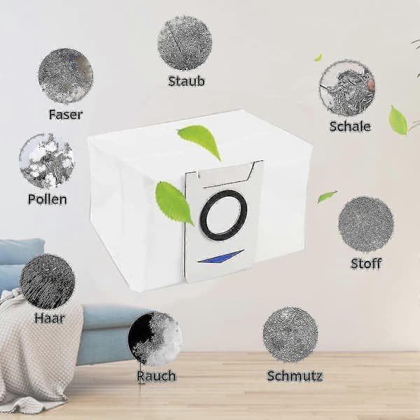 10-pack dammsugarpåsar för Ecovacs Deebot X1 Omni sugstation, R