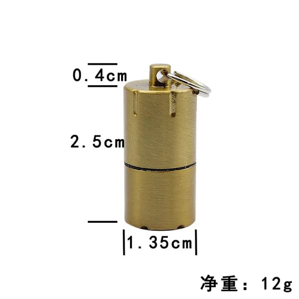 Minilighter med nøglering, 26x13mm, guld