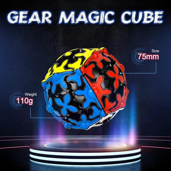 QY Toys 3x3 Gear Cube 3x3x3 Speed Magic 3D Gear Puzzle Magic