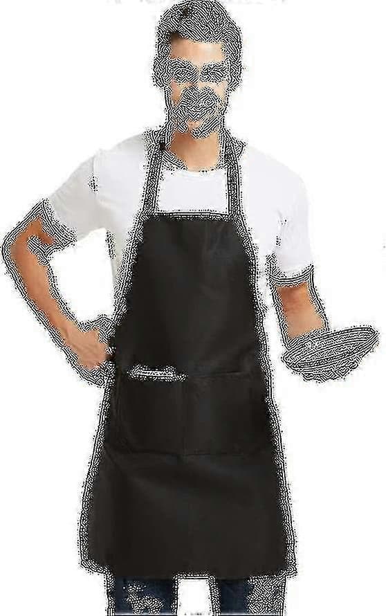 12-pack Simple Bib Aprons with 2 Pockets - Black Unisex Bulk Apron Rose Red Rose Red
