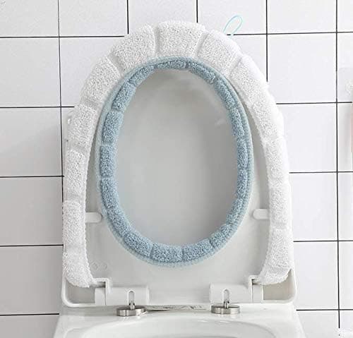 2-pack universella vattentäta toalettsitsdynor - Blå med båge