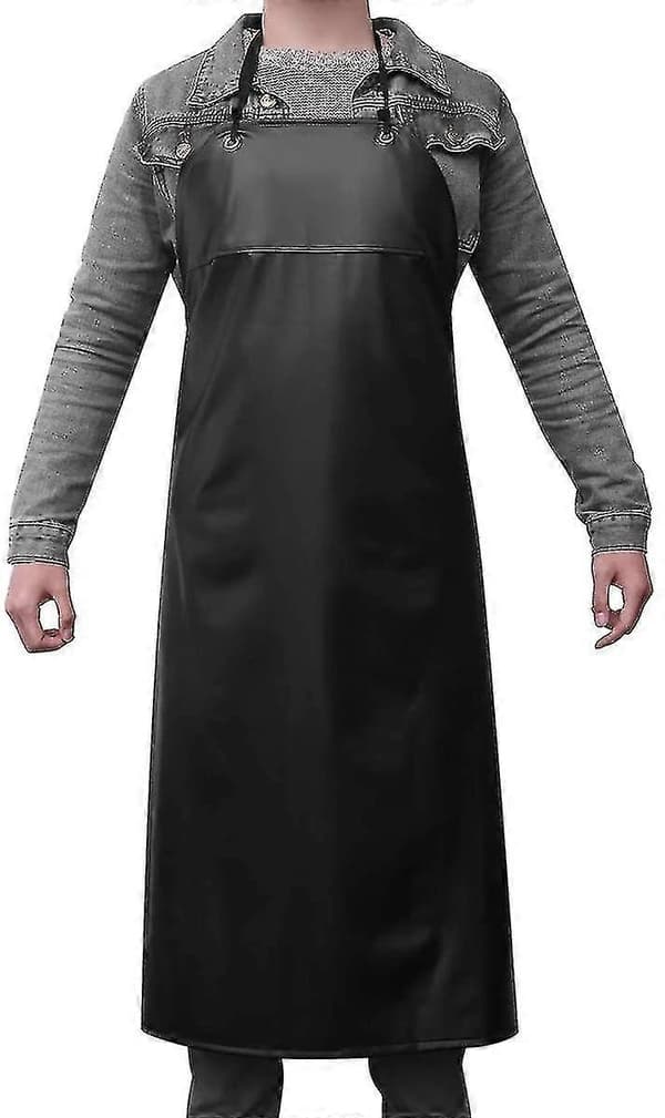 Vanntett kraftig slakterforkle for unisex (svart)
