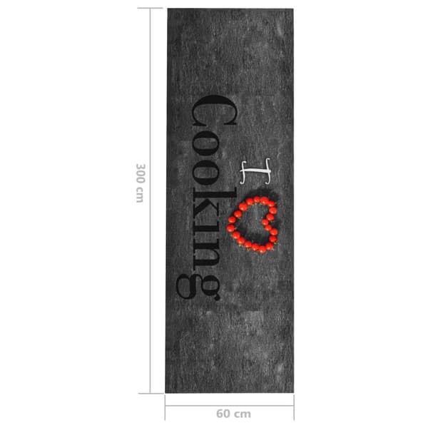 vidaXL Kjøkkenmatte maskinvaskbar matlaging 60x300 cm multifärg multicolor