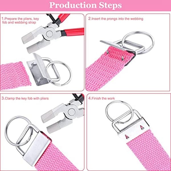 Compatible with 40 pcs 1 inch Keychain Hardware Tool Kit for Lanyard Making