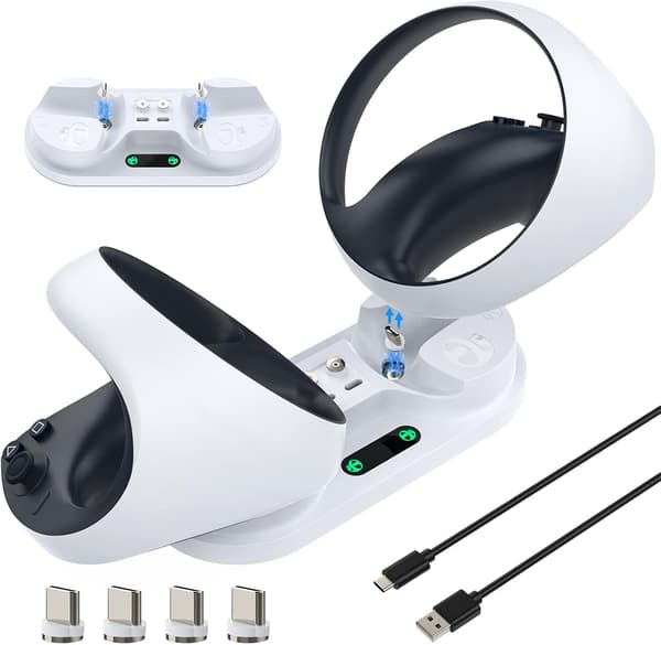 Ladestation kompatibel med VR2-controller, opladningsbase DXGHC