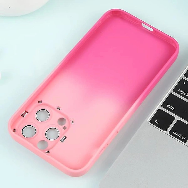 For iPhone 14 Plus Gradient Stjerneklar Silikondeksel med Linsebeskyttelse