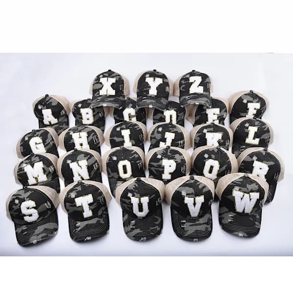 Outdoor Camouflage Baseball Caps Alphabet Cap Letter Hat