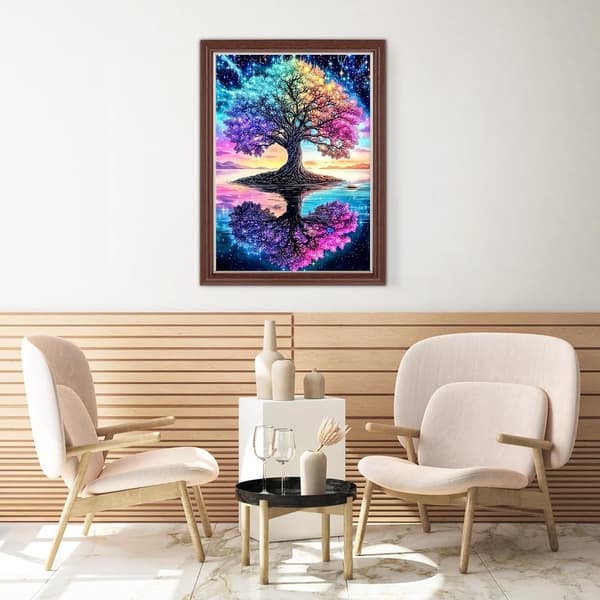 Trelandskap 5D Diamantmaling 30x40cm