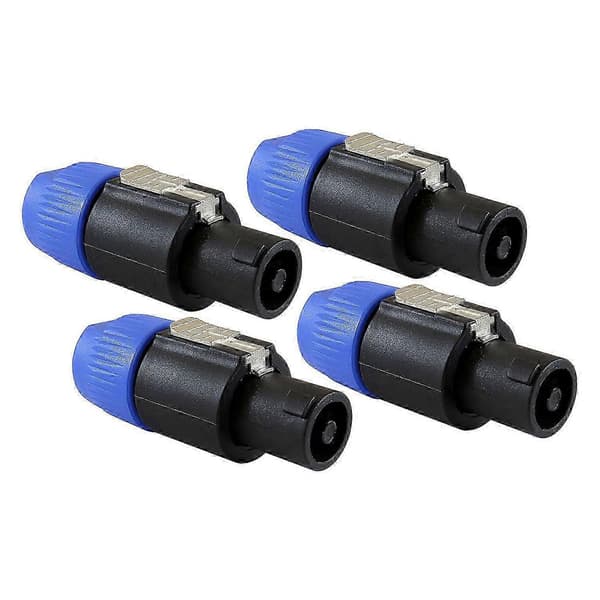 Speaker Connector Twist Lock 4-Pole Speaker Plug Compatible with Speakon NL4FC, NL4FX, NLT4X, NL2FC - 4