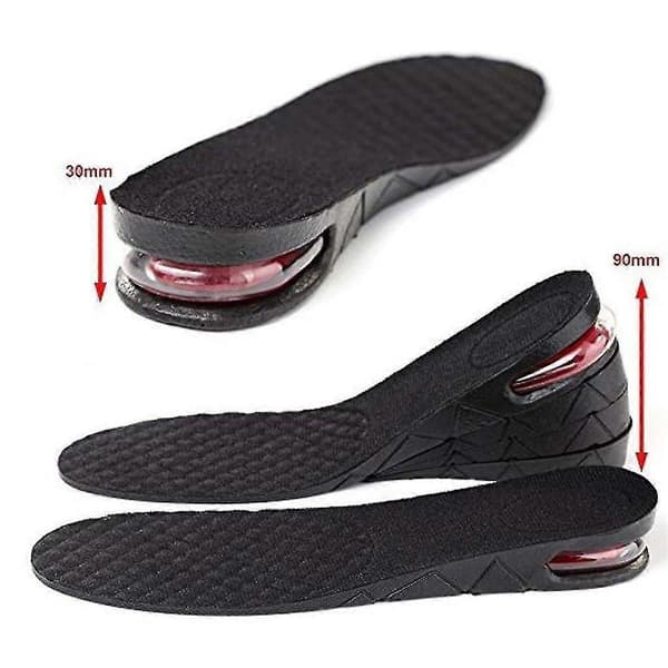 Unisex 9 cm hälhöjande innersula (svart)