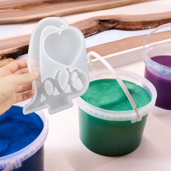 Kærlighedsfotorammeform Silikone DIY Billedrammeforme Hjerteform til Håndværk til Boligindretning