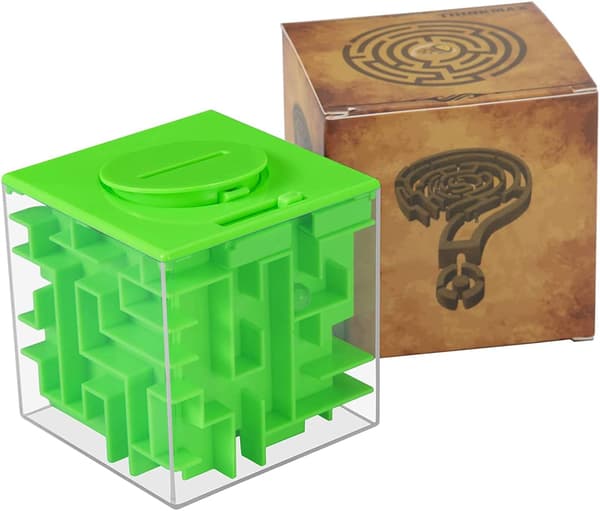 Pengar Labyrinth Puzzle Box for Barn og Voksne, Perfekt Pengholder M