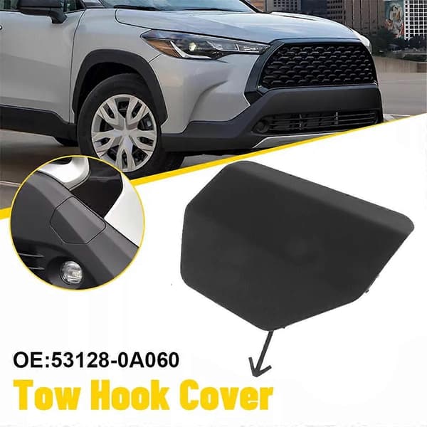 Tow Hook Cover for Front Bumper 531280A060 for 2022-2023 Car Accessories